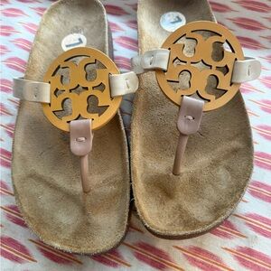Tory Burch Sandals in Cream and Yellow
